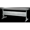 National Public Seating Rectangle 24" X 72" X 29.5", Lightweight HDPE Blow Molded Plastic Top, Charcoal BPFT-2472-20